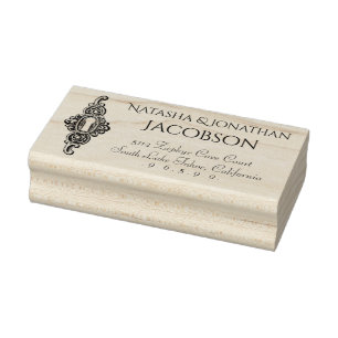 Vintage Schlüsselloch-Rücksendeadresse-Briefmark Gummistempel
