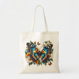 Vintage-Schmetterling-Blumen-Ästhetik-Tasche Tragetasche