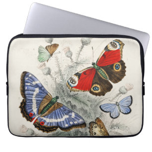 Vintage-Schmetterling-Botanische Wissenschaftliche Laptopschutzhülle