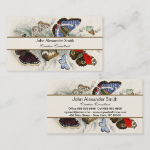 Vintage-Schmetterling Botanische Wissenschaftliche Visitenkarte
