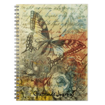Vintage-Schmetterling-Dankbarkeitstagebuch