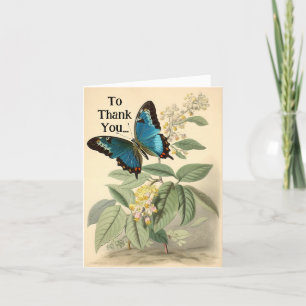 Vintage Schmetterling Dankeskarten Karte