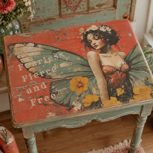 Vintage Schmetterling Fee Inspirierendes Decoupage Seidenpapier