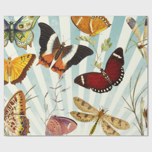Vintage Schmetterling Geschenkpapier