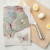 Vintage Schmetterling Geschirrtuch (Viertel Falte)