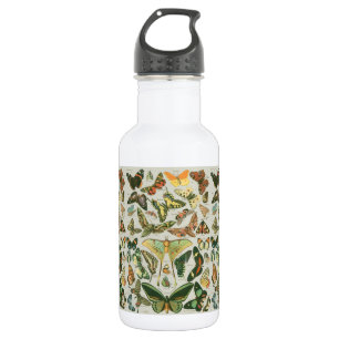 Vintage-Schmetterling-Motten-Musterdruck Trinkflasche