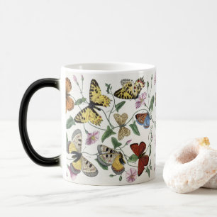 Vintage Schmetterling & Nachtfalter Riesige Kaffee Verwandlungstasse