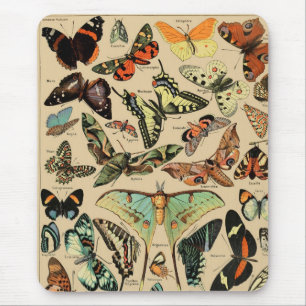 Vintage-Schmetterling/Papillon-Mauspad Mousepad