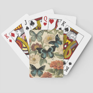 Vintage Schmetterling Spielkarten