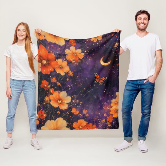 Vintage Schmetterling Wildblume (10) Fleecedecke (Beispiel)
