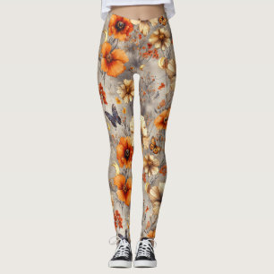 Vintage Schmetterling Wildblume (1) Leggings