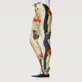 Vintage Schmetterling Wildblume (2) Leggings (Links)