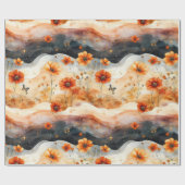 Vintage Schmetterling Wildblume (3) Geschenkpapier (Flach)