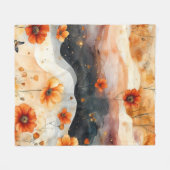 Vintage Schmetterling Wildblume (4) Fleecedecke (Vorderseite (Horizontal))