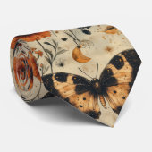 Vintage Schmetterling Wildblume (5) Krawatte (Gerollt)