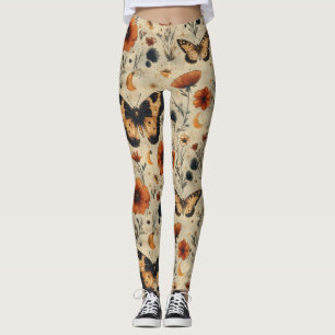 Vintage Schmetterling Wildblume (5) Leggings
