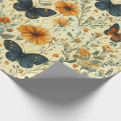Vintage Schmetterling Wildblume (7) Geschenkpapier (Ecke)