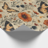 Vintage Schmetterling Wildblume (8) Geschenkpapier (Ecke)