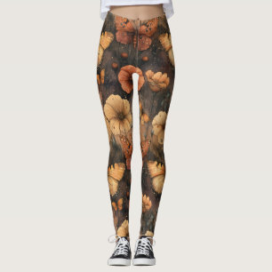 Vintage Schmetterling Wildblume (8) Leggings