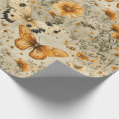 Vintage Schmetterling Wildblume (9) Geschenkpapier (Ecke)