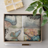 Vintage Schmetterlinge 4 Packung Gewebepapier Seidenpapier (Geschenk)