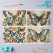Vintage Schmetterlinge 4 Packung Gewebepapier Seidenpapier (Basteln)