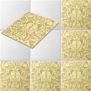 Vintage-Schmetterlinge anpassbare Farben Muster Fliese