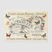 Vintage Schmetterlinge auf der französischen Werbu Seidenpapier (Vorderseite)