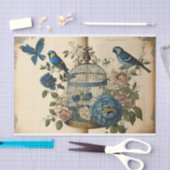 Vintage Schmetterlinge aus Birdcage und Blume Seidenpapier (Handwerk)