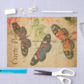 Vintage Schmetterlinge Blumenkohl Blume Französisc Seidenpapier (Handwerk)