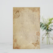 Vintage Schmetterlinge Briefpapier (Stehend Vorderseite)