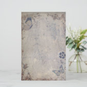 Vintage Schmetterlinge Briefpapier (Stehend Vorderseite)