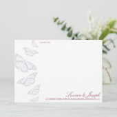 "Vintage" Schmetterlinge danken Ihnen Karten (Stehend Vorderseite)