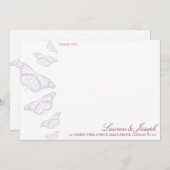 "Vintage" Schmetterlinge danken Ihnen Karten (Vorne/Hinten)