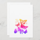 Vintage Schmetterlinge Einladung (Vorne/Hinten)