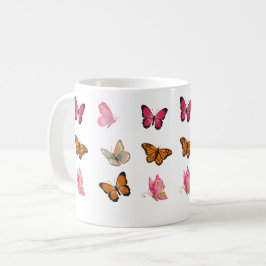Vintage Schmetterlinge – Farbige Entomologie-Illus Kaffeetasse
