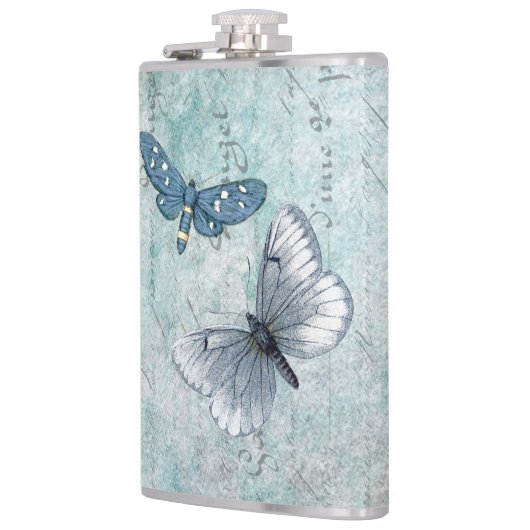 Vintage Schmetterlinge Flachmann (Links)