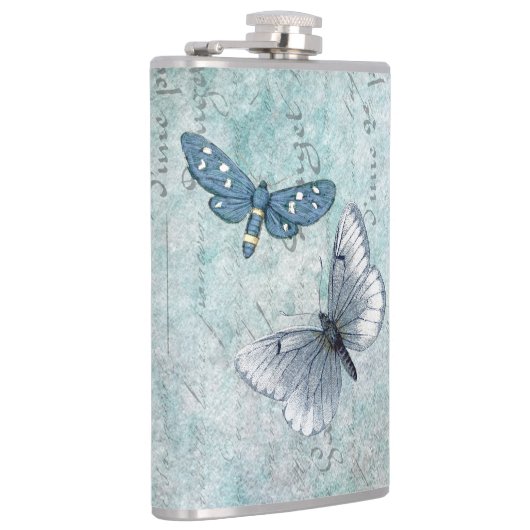 Vintage Schmetterlinge Flachmann (Rechts)