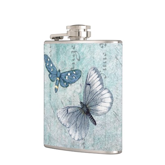 Vintage Schmetterlinge Flachmann (Links)