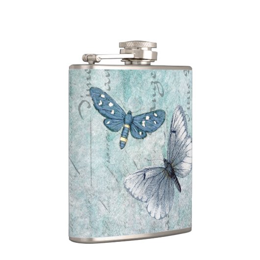 Vintage Schmetterlinge Flachmann (Rechts)