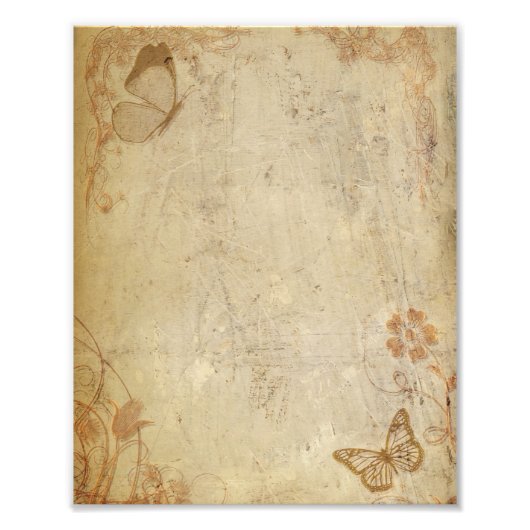 Vintage Schmetterlinge Fotodruck (Vorne)