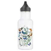 Vintage Schmetterlinge Illustration auf einer Stai Edelstahlflasche (Rechts)