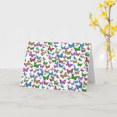 Vintage Schmetterlinge Illustration Kunst Karte (Gelbe Blume)