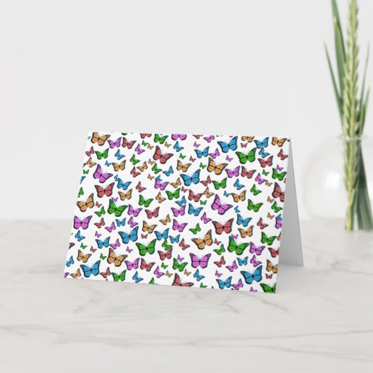 Vintage Schmetterlinge Illustration Kunst Karte (Vorderseite)