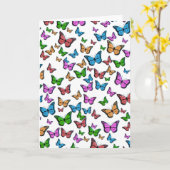 Vintage Schmetterlinge Illustration Kunst Karte (Gelbe Blume)