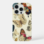 Vintage Schmetterlinge iPhone Hülle (Rückseite)