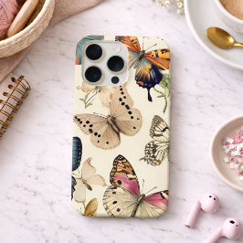 Vintage Schmetterlinge iPhone 15 Pro Hülle