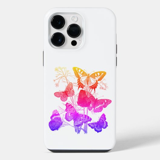 Vintage Schmetterlinge iPhone Hülle (Rückseite)