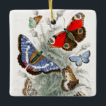 Vintage Schmetterlinge Keramikornament<br><div class="desc">Vintage Schmetterlinge Bilder und Illustrationen</div>