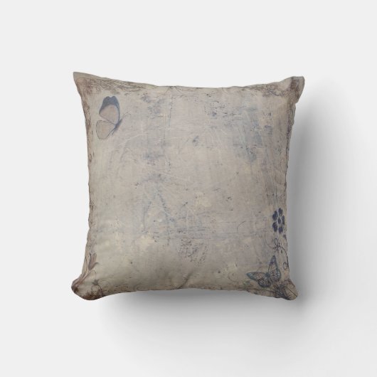 Vintage Schmetterlinge Kissen (Vorderseite)